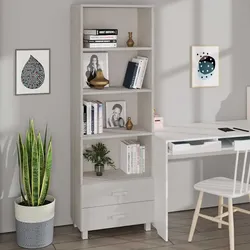 vidaXL Highboard HAMAR Weiß 60x35x180 cm Massivholz Kiefer