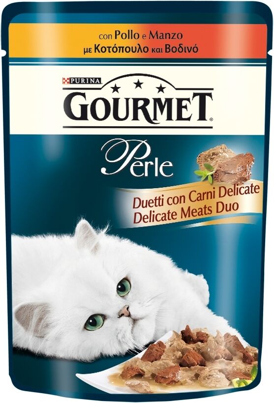 Purina GOURMET PERLE FILETTINI C/MANZO E POLLO 85GR
