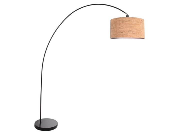 Lampadaire - naturel noir - Solva - métal textile - Ø 40cm - E27 - 4345ZW - Mexlite