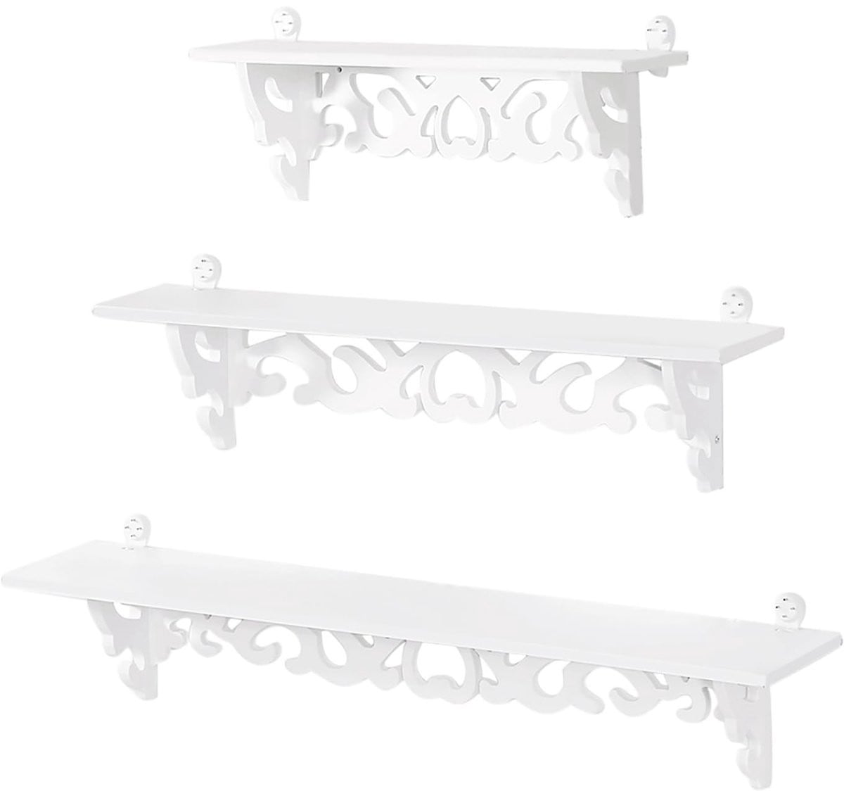 Omgoods Wandplank met Drie Schappen voor Decoratie en Opslag