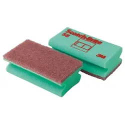 Putzschwamm 3M Scotch Brite 58 grün/rot gründliches reinigen ohne zu kratzen, 70x130 mm