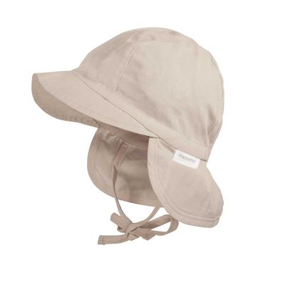 Schirmmütze MAXIMO, Jungen, Gr. 45, beige, Baumwolle, Mützen, Beige, Popeline, Nackenschutz, Bindeband, Unisex
