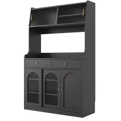 Buffet   , schwarz , Maße (cm): B: 120 H: 180