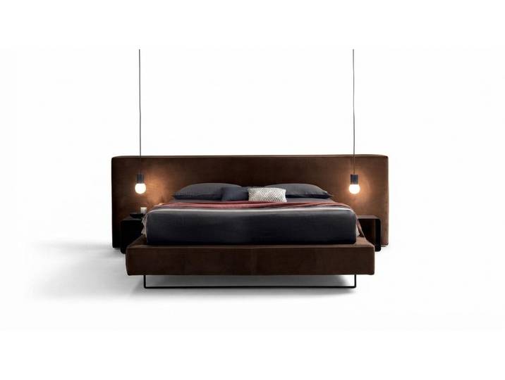 Xlmoebel Polsterbett Luxus Doppelbett aus Stoff für elegantes Schlafzimmerdesign (Polsterbett, Luxus Doppelbett), Made in Europa