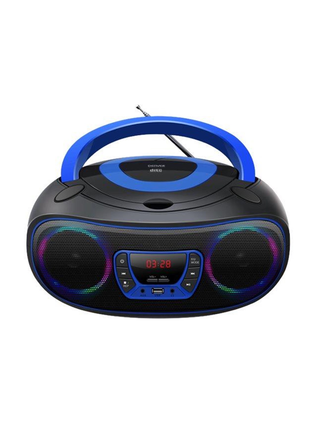 DENVER TCL-212BT - Blue - Boombox - CD - FM - USB - Bluetooth