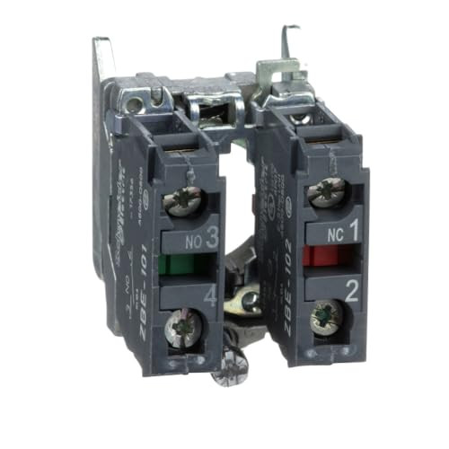 Schneider Electric ZB4BZ105 contactblok hulpschakelaarblok voor drukknop, 22 mm, 1S + 1Ö, schraapklemmen