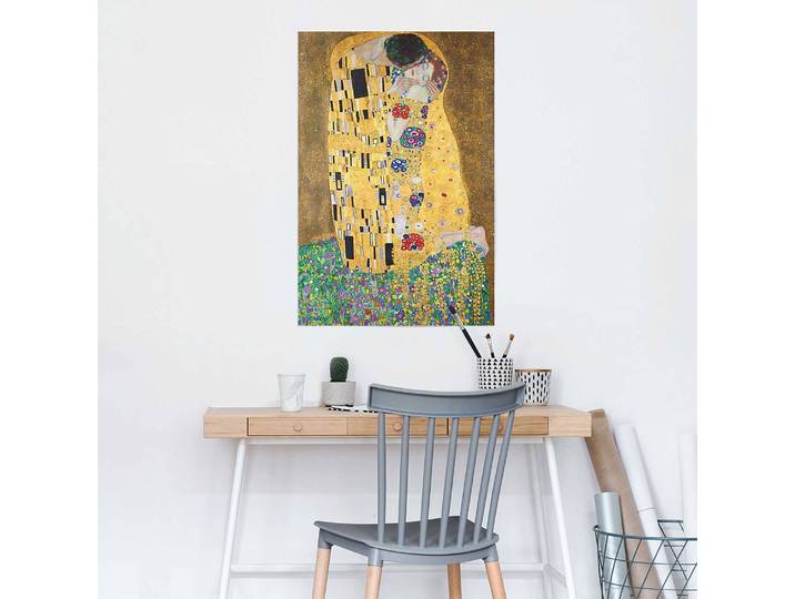 Poster Klimt Le baiser Papier Doré 61 x 92 x 0cm