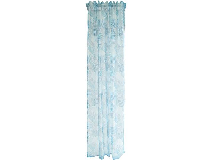 Gardine HOMING Vitas Gr. 1, blau, B:140cm H:245cm, Organza, Polyester, Gardinen, Gardine, Farbverlauf, geometrisch, Wohnzimmer, Schlafzimmer