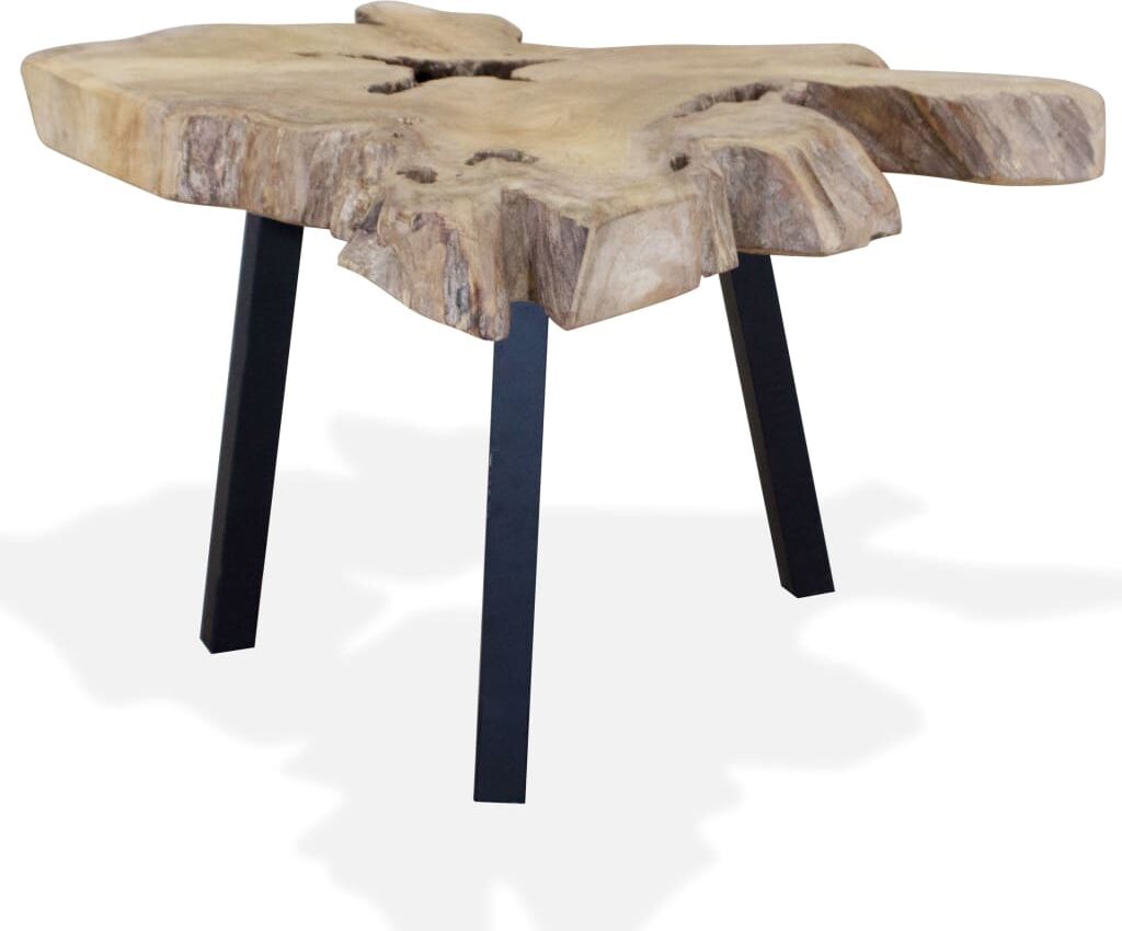 vidaXL Table basse Teck authentique 80x70x38 cm