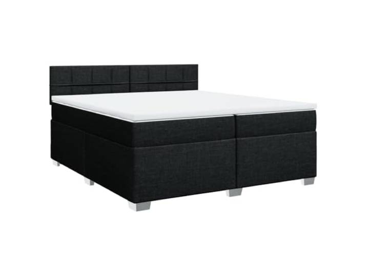 Makastle Boxspringbett mit Matratze Schwarz 200x200 cm Taschenfederkernmatratze