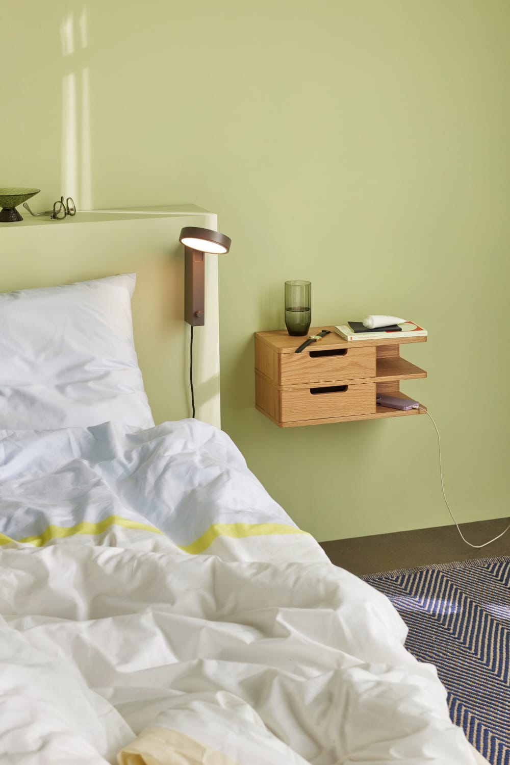 Hübsch Couvre-lit en coton multicolore 60x220cm Multicolore 60x1x220cm