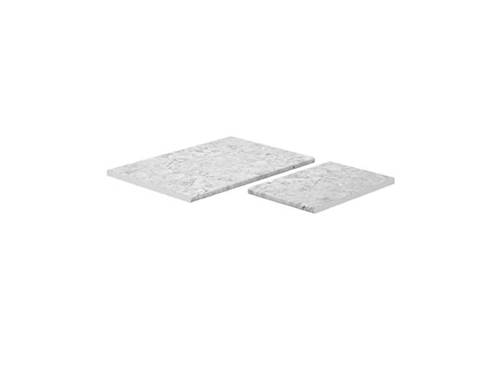Vicco Küchenarbeitsplatte R-Line, Weiß/Marmor, 114 cm (passend für 87x87 Eckschrank), geeignet zur Montage auf Unterschränken und Arbeitsbereichen