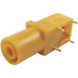 Cliff FCR7350Y Sicherheits-Laborbuchse Buchse, gewinkelt Stift-Ø: 4 mm Gelb 1 St. Piece