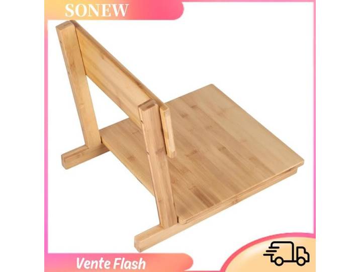 Sonew chaise japonaise sans jambes Chaise Tatami Élégamment Polie Inclinable Phyllostachys meuble chaise Couleur originale