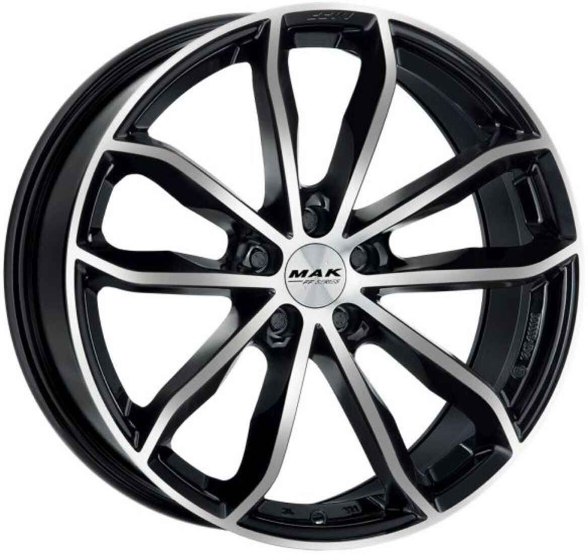 Alufelge 20 zoll MAK 24H-FF 5x112 9J ET26, Farbe Schwarzer Spiegel