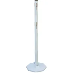 Viso, Absperrung, BSP100B Weiss gefaltete Metalpfosten mit Basis O x H 50 mm 1000