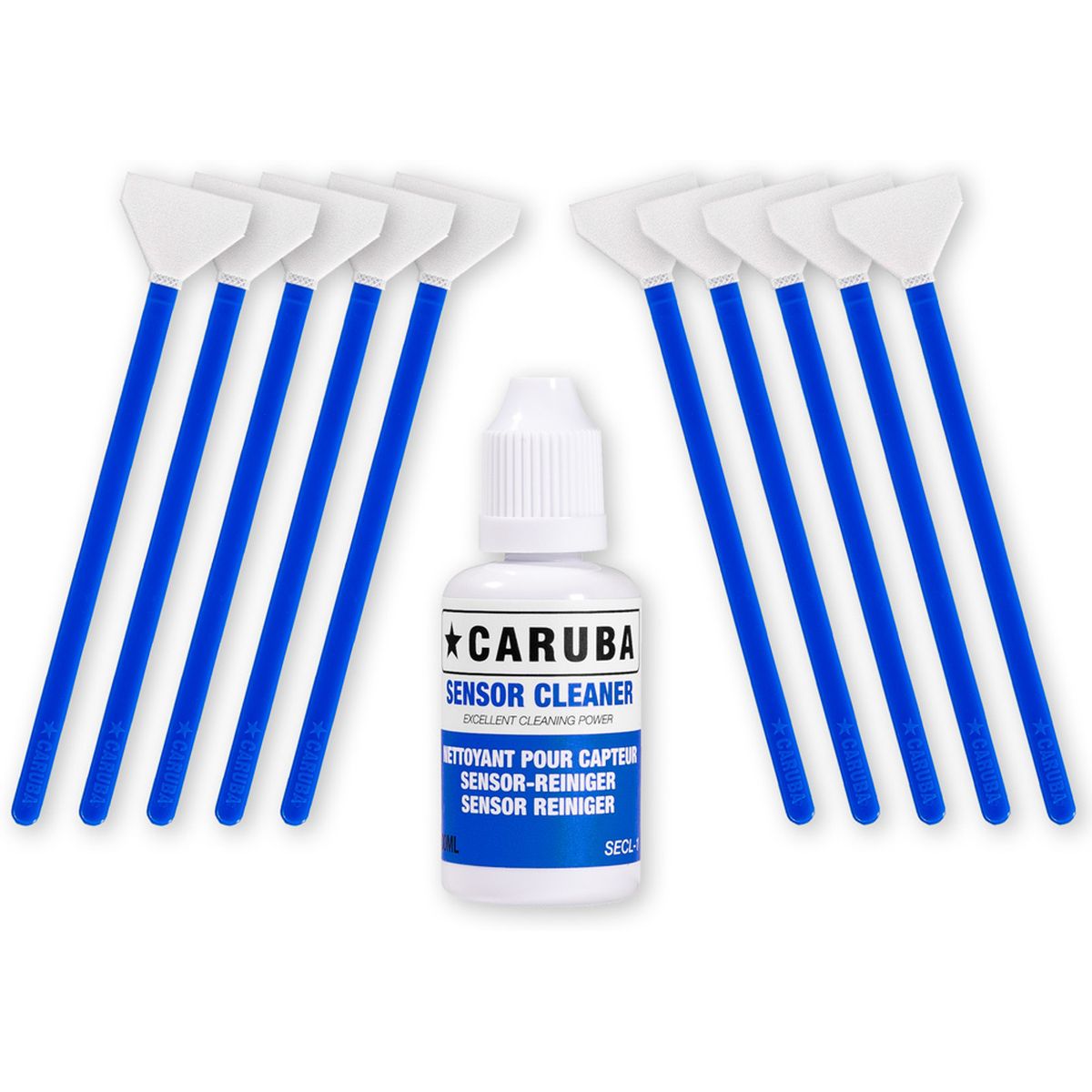 Caruba FullFrame Cleaning Swab Kit (10 Swabs 24MM + Fluid 30ml)