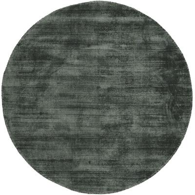 Teppich CARPETFINE "Ava Viskoseteppich", grün (dunkelgrün), H:13mm Ø:160cm, Viskose, Teppiche, Teppich, Seidenoptik, leichter Glanz, Wohnzimmer