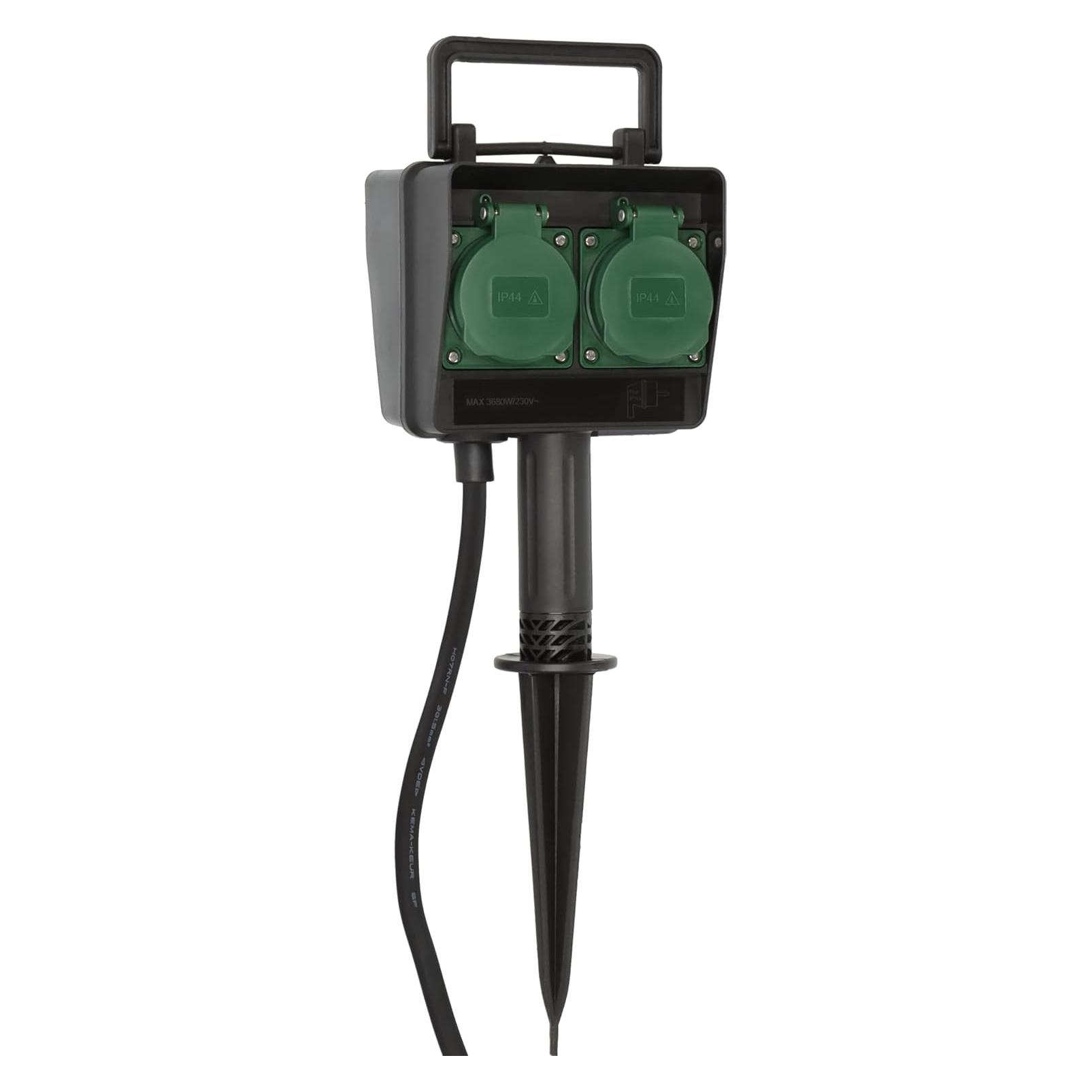 Brennenstuhl Gartensteckdose mit Erdspiess (4x, CEE 7/3, 1.50 m) (1154440)