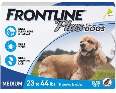 Frontline Plus For Medium Dogs 23-44 Lbs (Blue) 6 Doses