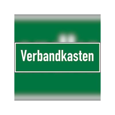 Rettungszeichen, Wortschild Verbandkasten - 210x74 mm Folie selbstklebend