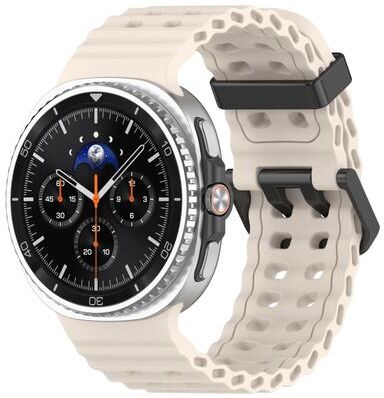 Everyday Crate XDfind Samsung Galaxy Watch 8 Band Soft Silicone Watch Band For Galaxy Watch 8 Classic With Dual Row Vent Holes starlight