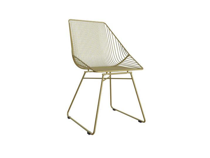 Mid.you Stuhl, Goldfarben, Metall, Kufe, 59x83x54 cm, abwischbar, Esszimmer, Stuhl, Esszimmerstühle