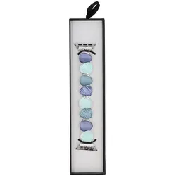 Neue Armbanduhr GlacierX Gleam Textured Stretch Bracelet Foamy Sea für Apple Watch 38/40/41mm Silber-Blau