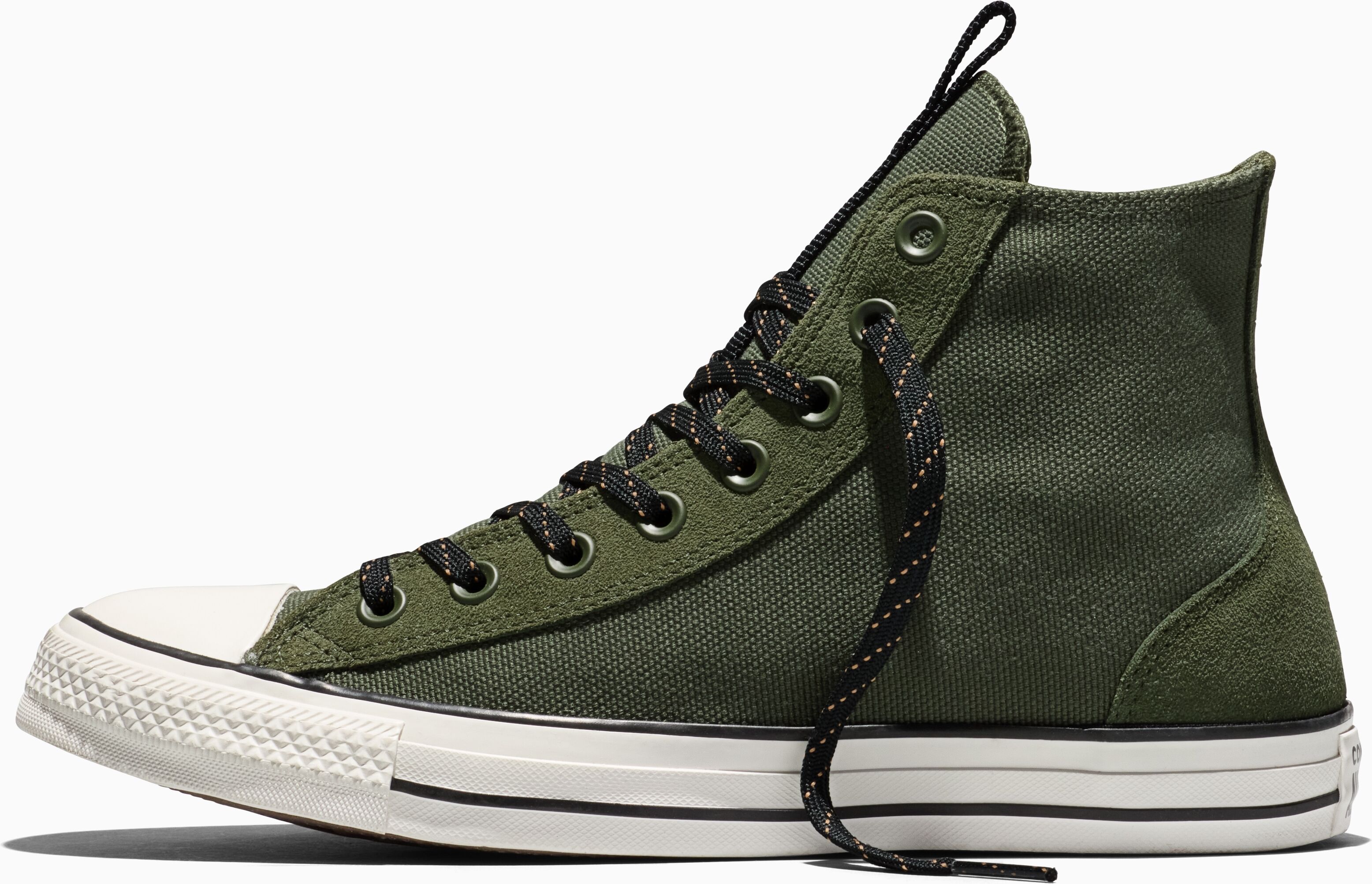 Sneaker CONVERSE "Chuck Taylor All Star", Herren, Gr. 44,5, Synthetik, grün (good naturot, pennant orange), Leder, Textil, Schuhe Sneaker