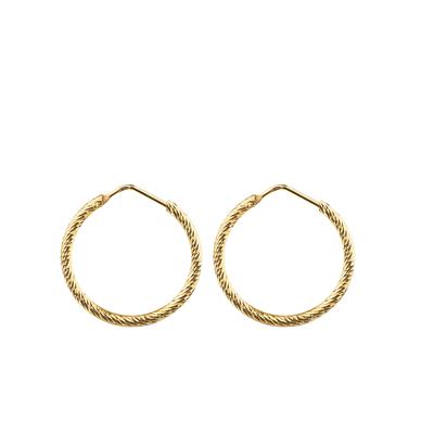 Paar Creolen FIRETTI "Schmuck Geschenk Silber 925 Ohrschmuck Ohrringe gedrehte Optik" Gr. 30, gold (gelbgoldfarben), Ohrringe, Damen, 30, Silber 925 (Sterlingsilber)