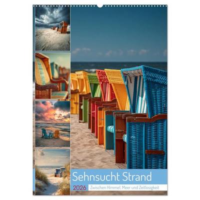 Sehnsucht Strand (Wandkalender 2026 DIN A2 hoch), CALVENDO Monatskalender