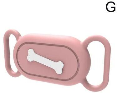 Uplift Essentials Waterproof Silicone Pet Collar Holder For SmartTag2 pink Bone