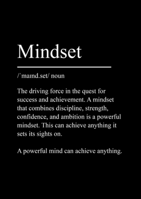 Inspire Picks Minimalist Success Mindset Poster Inspirational Definition Canvas Wall Art 7 20x30cm Unframed
