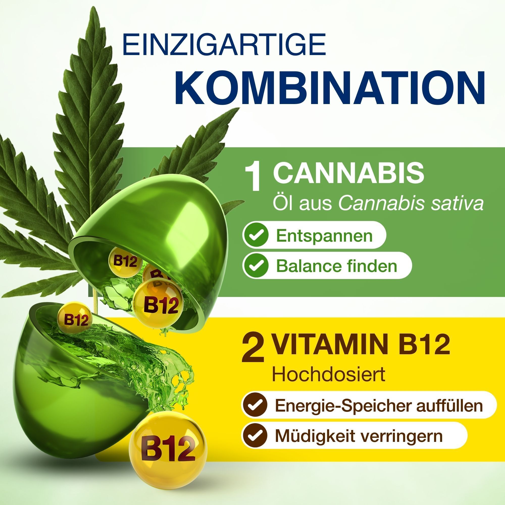 Gelencium Cannabis Plus Kapseln mit Vitamin B12 x3 3x90 St
