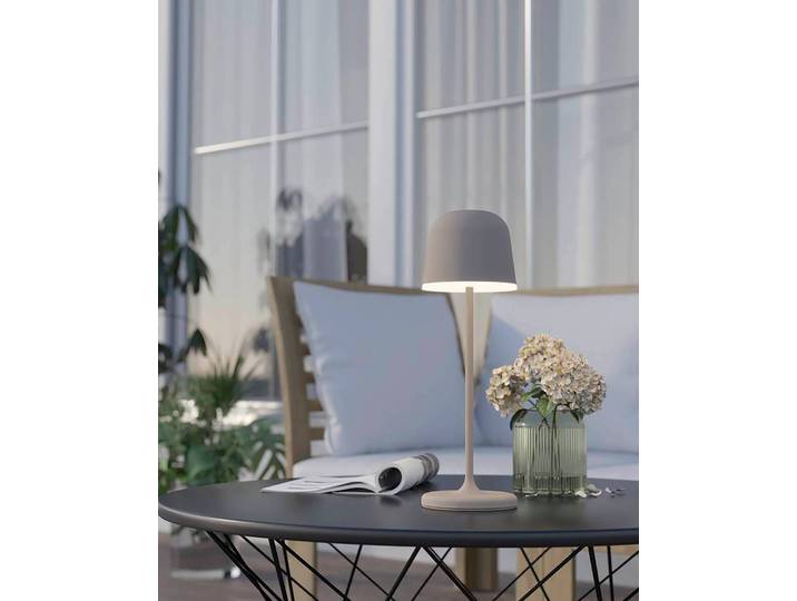 Lampe LED Mannera 34cm Beige/Sable/Blanc Acier/Aluminium verni Polycarbonate LED Module LED