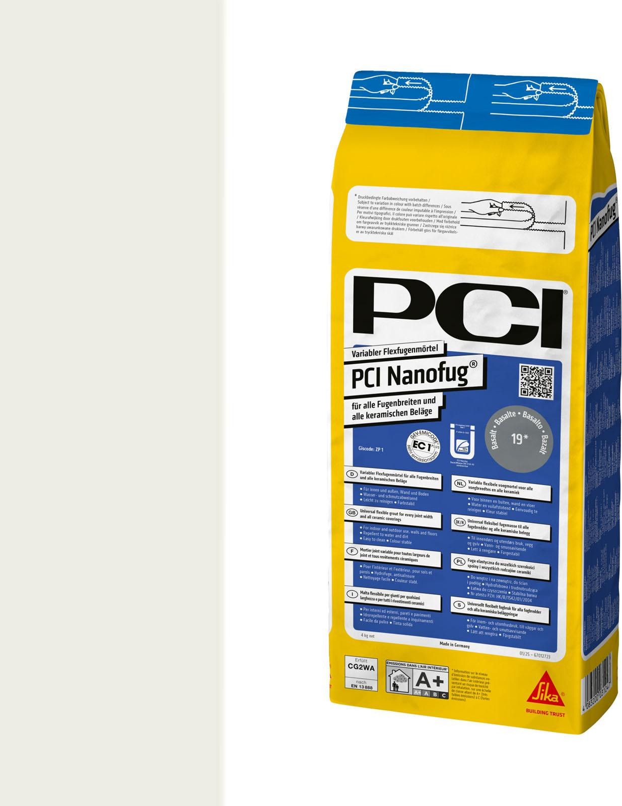 PCI Nanofug flexibele voegmortel nummer 23 lichtgrijs 4 kg