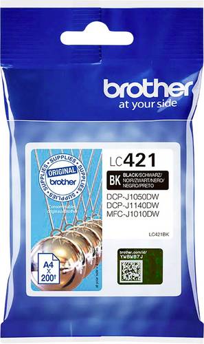 Brother Druckerpatrone LC-421BK Original Schwarz LC421BK