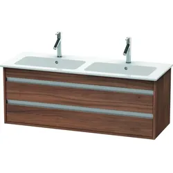 Duravit Ketho Waschtisch-Unterschrank KT643207979 127x47,5x48cm, 2 Schubkästen, wandhängend, nussbaum natur