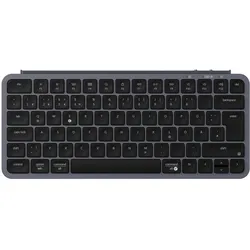 Keychron B1 Pro Ultra-Slim Wireless Tastatur Space Gray de (DE, Kabelgebunden, Kabellos), Tastatur, Schwarz, Grau