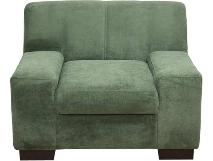 DOMO. collection Sessel Norma, Polstersessel, Polster-Garnitur mit Holzfüßen, Sitzmöbel Polstermöbel, 101 x 85 x 74 cm (BxTxH), Feinstoff grün