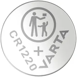 Batterien Knopfzelle CR1220, 1 Stück, Lithium Coin, 3V, kindersichere Verpackung, für elektronische Kleingeräte - Autoschlüssel, Fernbedienungen, Waagen