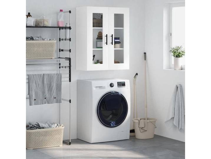 SALE 2025 Vitrine suspendue cuisine - Armoire murale blanc 69 5x34x90 cm 27 62 Kg 2592