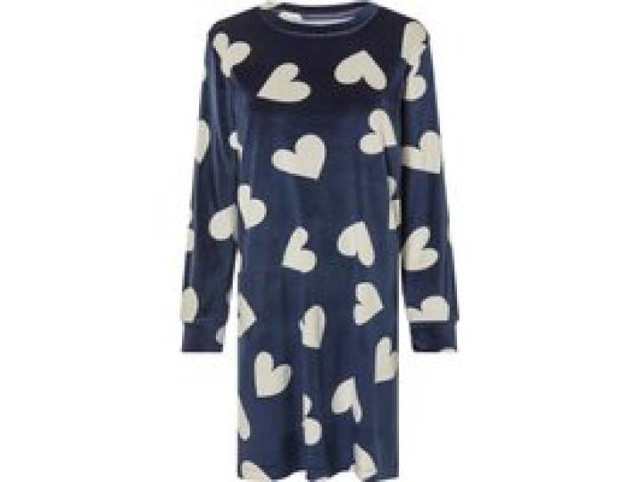 ESMARA® Grand t-shirt en velours peluche pour femmes (coeurs, S(34/36))