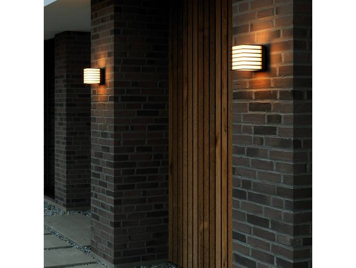 Nordlux Außenwandleuchte Fluktus, dimmbar, schwarz, Metall, Modern