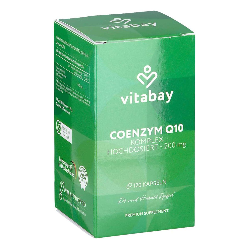 Vitabay CV Coenzym Q10 Ubichinon Komplex 200 Mg Vegan Kapseln 18210407