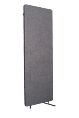 Akustik-Raumteiler Luxor, 1 Panel, mit Standfüßen, ca. 7 kg, B 600 x T 35 x H 1680 mm, recycelte Materialien, schiefergrau