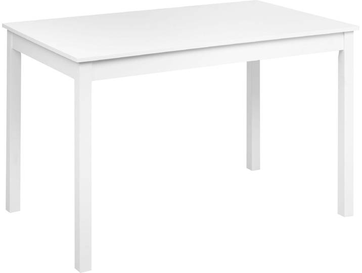 BELIANI Esstisch Weiß Pappelholz MDF 120 x 75 cm Rechteckig Modern Skandinavischer Stil Küchentisch