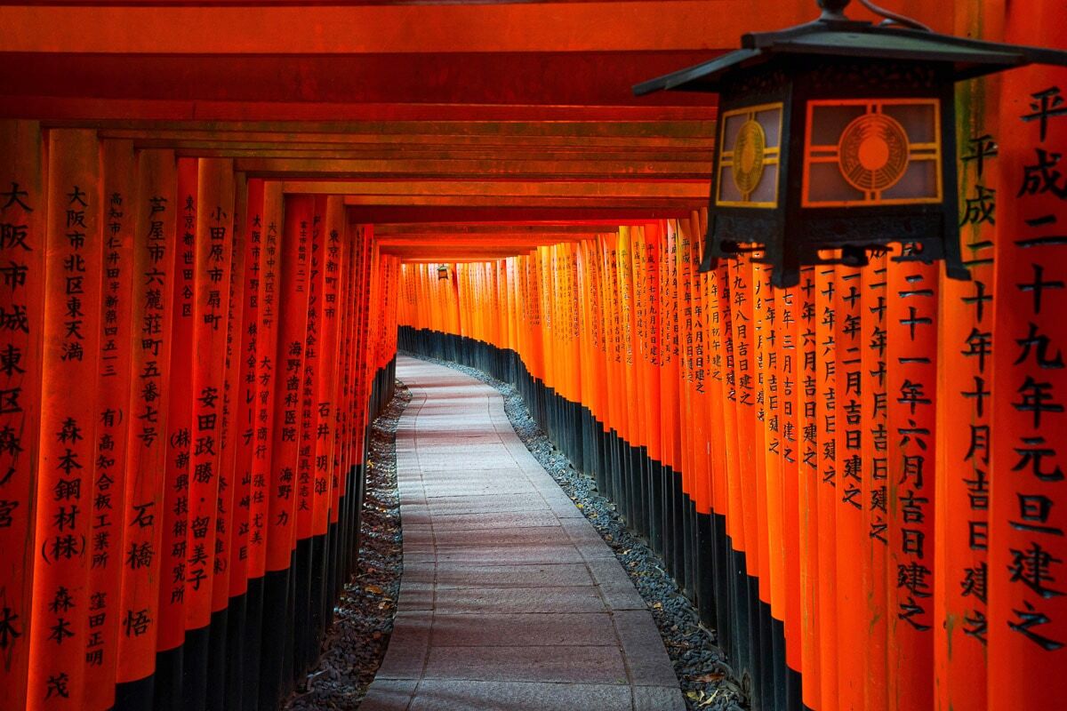 Papermoon "KYOTO TEMPEL-JAPAN BAMBUS ALLEE BUDDHA WANDTAPETE DEKO" bunt B/L: 1,5m x 1,11m, Bahnen: 7 Stk.