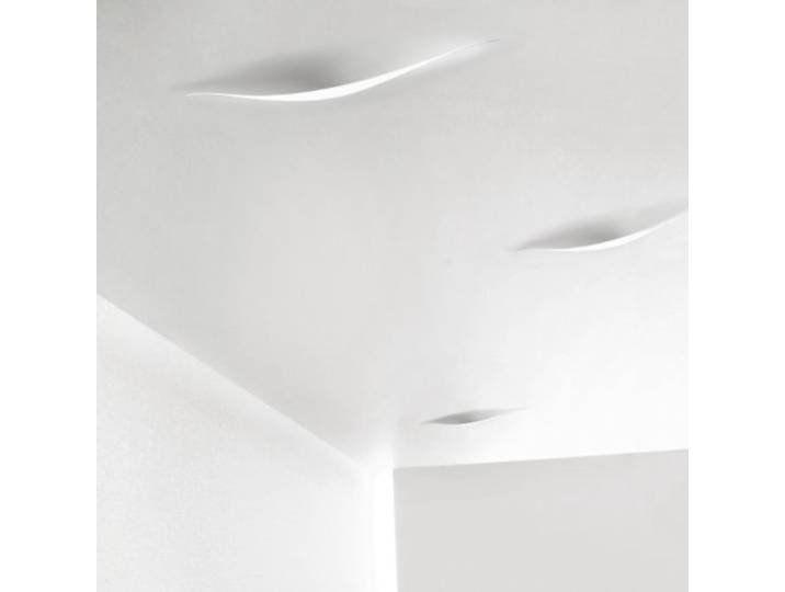 INGO MAURER lampe au plafond plafonnier / lampe murale applique SCHLITZ UP (LED - Aluminium)