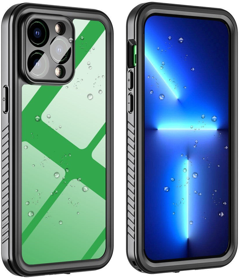 INCOVER iPhone 14 Pro Max IP68 Støv- & Vandtæt Case - Gennemsigtig / Sort